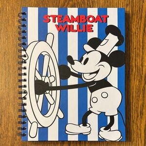 Hardcover Steamboat Willie Spiral Notebook, NEW